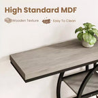 Console industrielle 55, table de canapé étroite à 5 niveaux avec cadre en métal et étagères de rangement multifonctionnelles pour salon et couloir