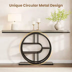 Console industrielle 55, table de canapé étroite à 5 niveaux avec cadre en métal et étagères de rangement multifonctionnelles pour salon et couloir