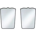Uttermost Gaylia Satin Black 27 x 36 3/4 Curve Top Mirrors Set of 2
