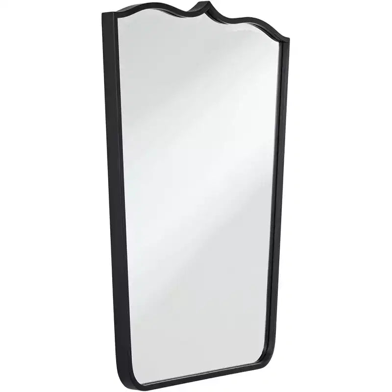 Miroirs incurvés Uttermost Gaylia Noir satiné 27 x 36 3/4 - Lot de 2