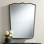 Miroirs incurvés Uttermost Gaylia Noir satiné 27 x 36 3/4 - Lot de 2