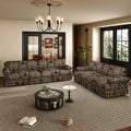 GDFStudio Belmont Mid-Century Modern Sofa Set with Rolled Arms and Pleated Skirt Design