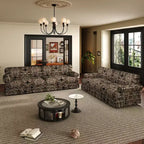 GDFStudio Belmont Mid-Century Modern Sofa Set with Rolled Arms and Pleated Skirt Design