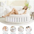 Canapé chaise longue en velours côtelé surdimensionné de 140 cm, canapé nuage profond sans structure avec oreillers pour salon et chambre