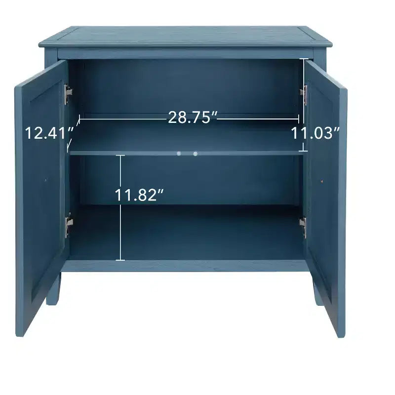 Meuble de rangement GDFStudio Jean moderne en bois géométrique embossé avec 2 portes magnétiques