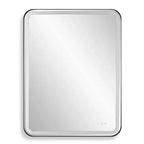 Uttermost Crofton Satin Black 30 x 40 Rectangular LED Wall Mirror