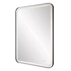 Miroir mural rectangulaire à DEL Uttermost Crofton noir satiné 30 x 40