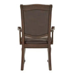Chaises de salle à manger Torrin en similicuir marron avec accoudoirs (lot de 2) - Cerisier - iNSPIREQ