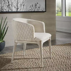 Chaise de salle à manger Audrey chinée - Blanc/Beige - iNSPIREQ