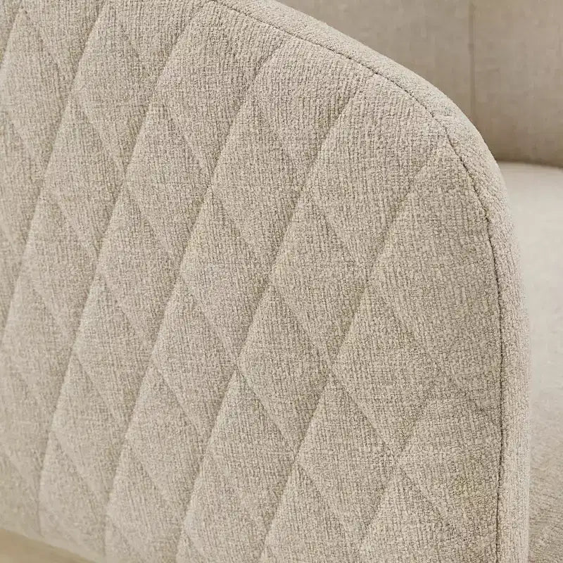 Chaise de salle à manger Audrey chinée - Blanc/Beige - iNSPIREQ