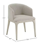 Chaise de salle à manger Audrey chinée - Blanc/Beige - iNSPIREQ