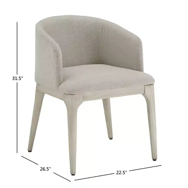 Chaise de salle à manger Audrey chinée - Blanc/Beige - iNSPIREQ