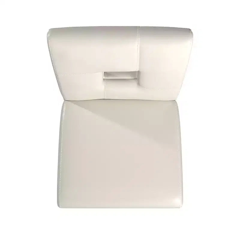 Chaises de salle à manger Palma en similicuir blanc avec trou de serrure (lot de 2) - Blanc/Cerisier - iNSPIREQ