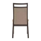 Chaise de salle à manger Krista espresso et lin gris (lot de 2) - Marron - iNSPIREQ