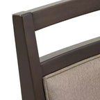 Chaise de salle à manger Krista espresso et lin gris (lot de 2) - Marron - iNSPIREQ