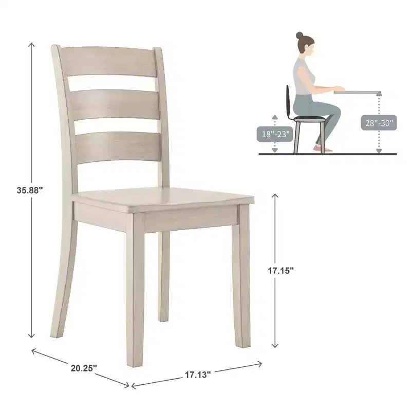 Chaises de salle à manger en bois à barreaux Lexington (lot de 2) - iNSPIREQ