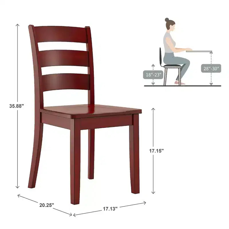Chaises de salle à manger en bois à barreaux Lexington (lot de 2) - iNSPIREQ