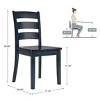 Chaises de salle à manger en bois à barreaux Lexington (lot de 2) - iNSPIREQ