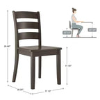 Chaises de salle à manger en bois à barreaux Lexington (lot de 2) - iNSPIREQ