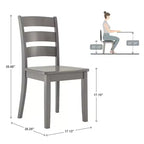 Chaises de salle à manger en bois à barreaux Lexington (lot de 2) - iNSPIREQ