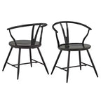 Norfolk Wishbone Back Metal Side Chair with Wood Seat (Set of 2) - iNSPIREQ