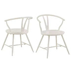 Chaise d'appoint en métal Norfolk Wishbone Back avec assise en bois (lot de 2) - iNSPIREQ