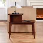HomeStock Table d'appoint rectangulaire en bois 1 pièce