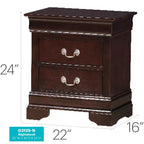 Table de Chevet Rectangle en Bois HomeStock pour Salon et Chambre