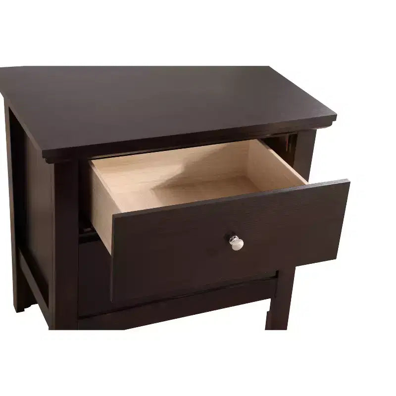 Table de chevet rectangulaire en bois de cerisier HomeStock pour salon et chambre à coucher