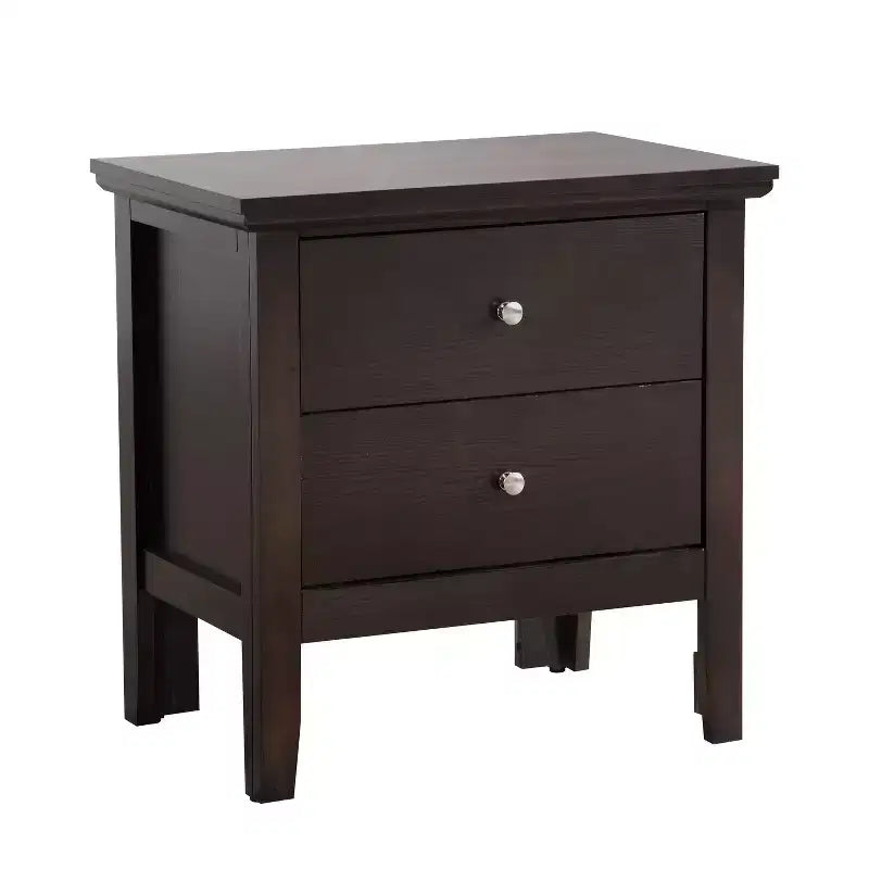 Table de chevet rectangulaire en bois de cerisier HomeStock pour salon et chambre à coucher