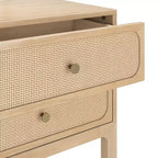Table de chevet Elio/Rattan à 2 tiroirs