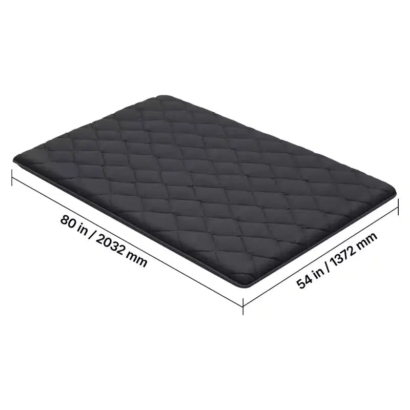 Tapis Tatami Japonais VEVOR, Matelas Tatami Japonais Pliable Grand Format, Matelas Futon avec Sac de Rangement, Tapis de Sol 9 Couches, 203 x 137 x 8,9 cm, Noir