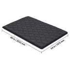 Tapis Tatami Japonais VEVOR, Matelas Tatami Japonais Pliable Grand Format, Matelas Futon avec Sac de Rangement, Tapis de Sol 9 Couches, 203 x 137 x 8,9 cm, Noir