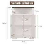 64.8 Grande Armoire d'Angle de Ferme avec 4 Portes et 5 Étagères de Rangement, Armoire de Rangement de Ferme avec Design de Porte de Grange