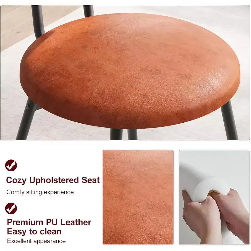 Chaises de salle à manger modernes en rotin, chaises de cuisine avec coussin rembourré et pieds en métal pour petit espace, salon, café, restaurant