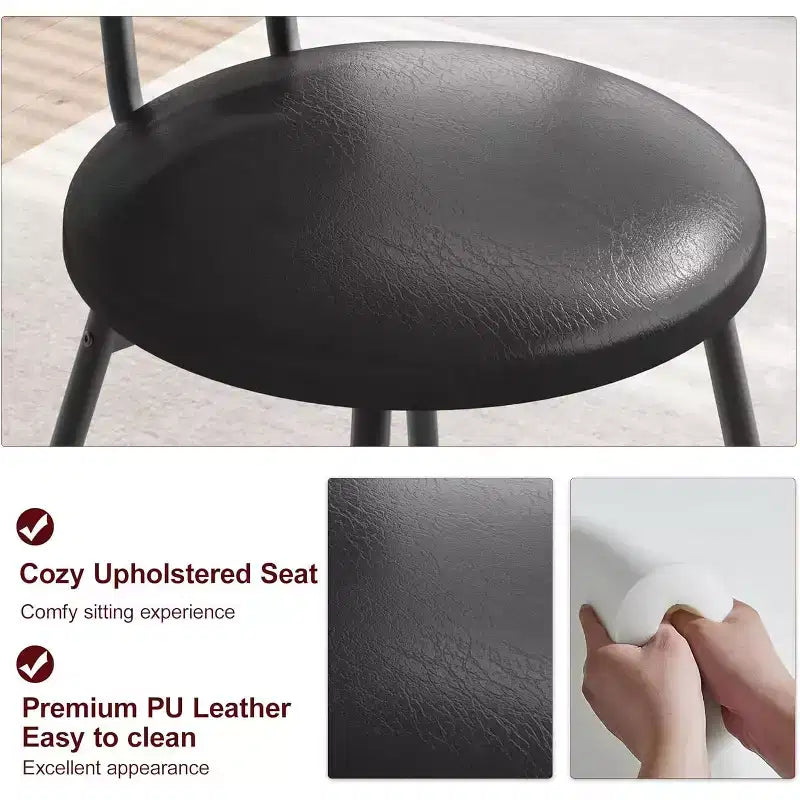 Chaises de salle à manger modernes en rotin, chaises de cuisine avec coussin rembourré et pieds en métal pour petit espace, salon, café, restaurant