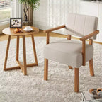 Fauteuil d'appoint moderne avec cadre en bois pour salon, chambre et salle à manger