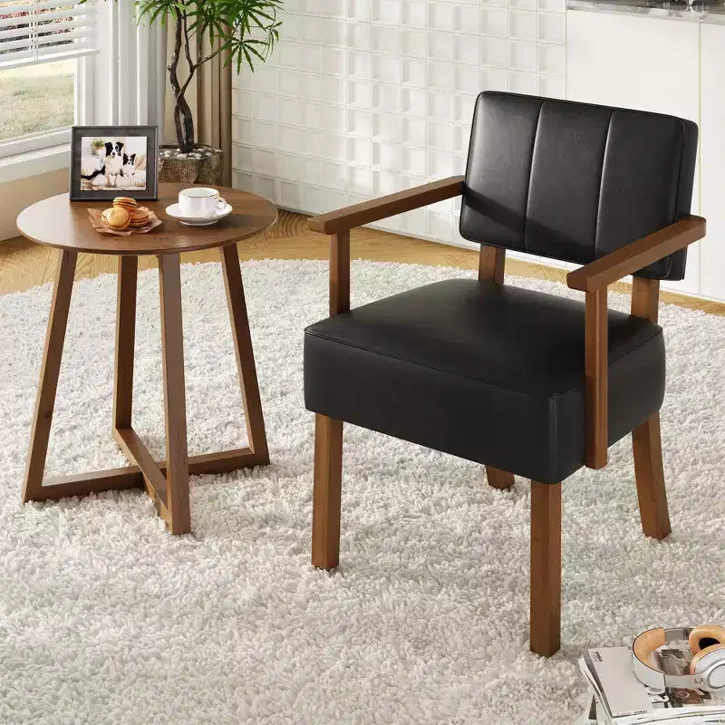Fauteuil d'appoint moderne avec cadre en bois pour salon, chambre et salle à manger