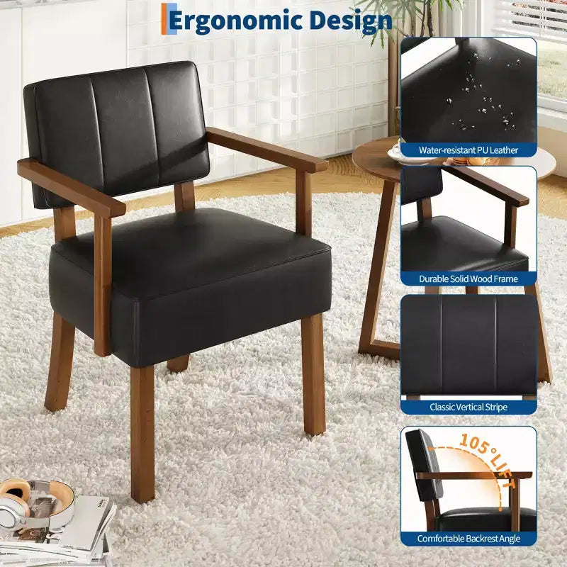 Fauteuil d'appoint moderne avec cadre en bois pour salon, chambre et salle à manger
