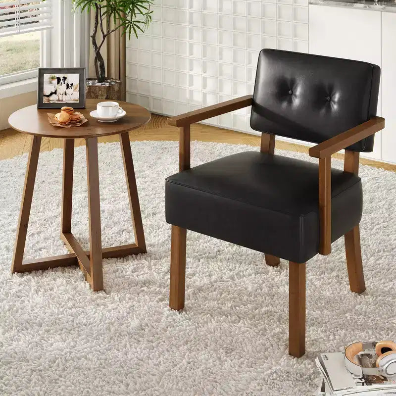 Fauteuil d'appoint moderne avec cadre en bois pour salon, chambre et salle à manger