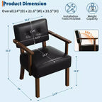Fauteuil d'appoint moderne avec cadre en bois pour salon, chambre et salle à manger