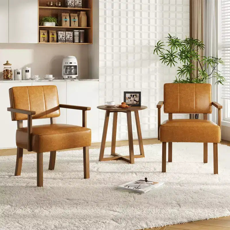 Fauteuil d'appoint moderne avec cadre en bois pour salon, chambre et salle à manger