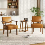Fauteuil d'appoint moderne avec cadre en bois pour salon, chambre et salle à manger
