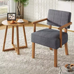 Fauteuil d'appoint moderne avec cadre en bois pour salon, chambre et salle à manger