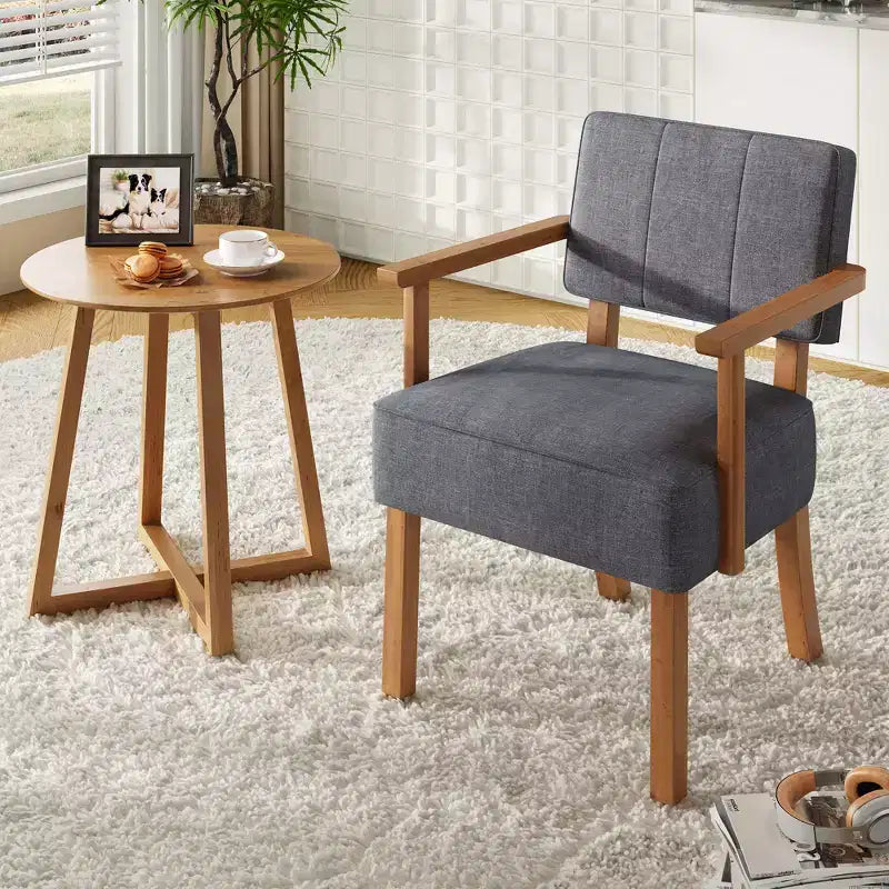 Fauteuil d'appoint moderne avec cadre en bois pour salon, chambre et salle à manger