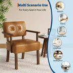 Fauteuil d'appoint moderne avec cadre en bois pour salon, chambre et salle à manger