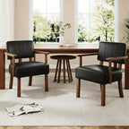 Fauteuil d'appoint moderne avec cadre en bois pour salon, chambre et salle à manger