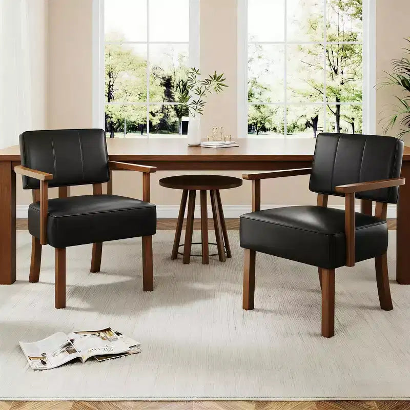 Fauteuil d'appoint moderne avec cadre en bois pour salon, chambre et salle à manger
