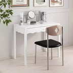 Coiffeuse blanche avec tiroir, petite table d'écriture de bureau, table console de rangement d'entrée (Table uniquement incluse) - ModernLuxe