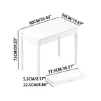Coiffeuse blanche avec tiroir, petite table d'écriture de bureau, table console de rangement d'entrée (Table uniquement incluse) - ModernLuxe